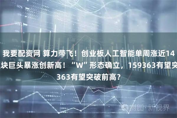 我要配资网 算力带飞！创业板人工智能单周涨近14%，光模块巨头暴涨创新高！“W”形态确立，159363有望突破前高？